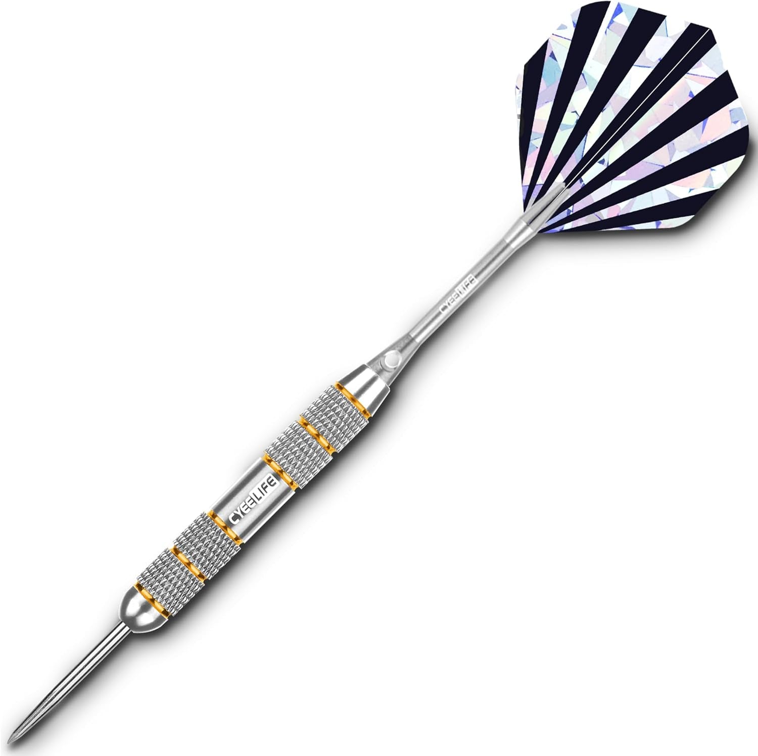 3 Pack Steel Tip Darts Set,Professional Dart with 6Pcs Darts Stems + 6Pcs Dart Flights + 1Pcs Dart Sharpener Tool for Dart Board
