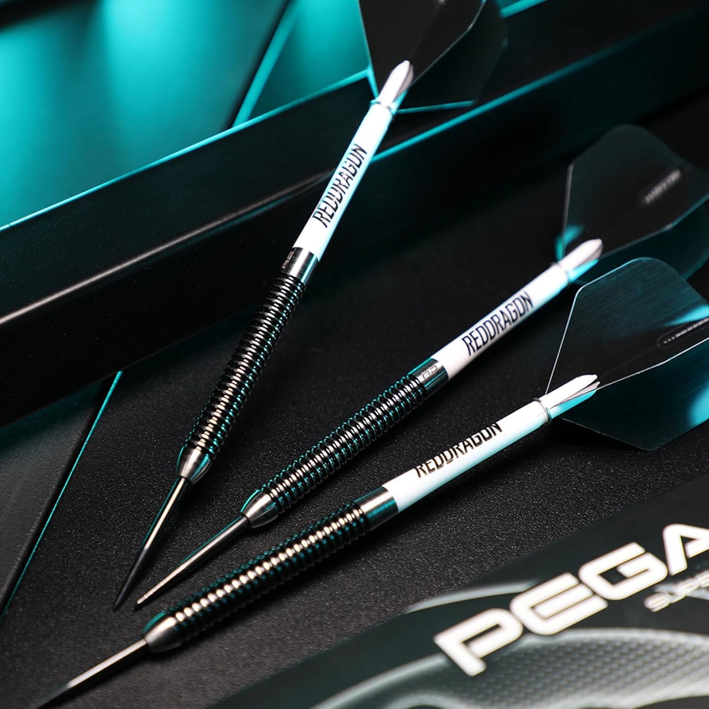 Pegasus Professional Tungsten Steeltip Darts Set Available in 21, 23, 24, 25, 26, 28, 30 Gram with Flights, Stems (Shafts) and Wallet