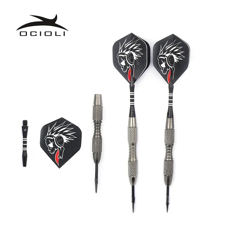 New 3 Pcs/Sets of Darts Professional 24G Steel Tip Dart with Aluminium Shafts Nice Dart Flights High Quality for Dartboard Game