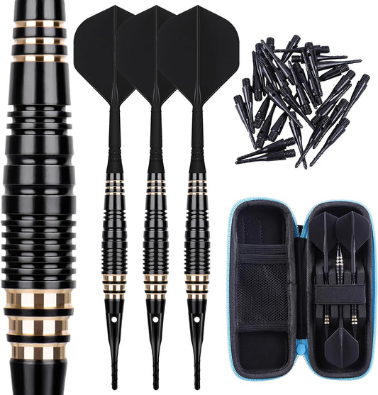 Professional Soft Tip Darts Set 18 Grams with 30 Extra Dart Tips and Gift Storage Box,Darts Plastic Tip