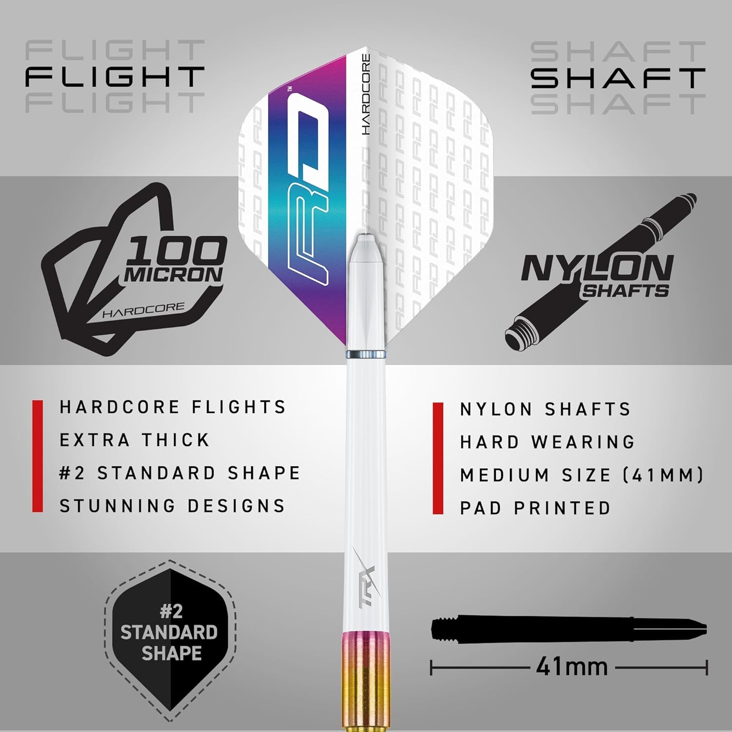 Javelin Spectron - Premium Tungsten Steeltip Darts Set with Dart Flights and Dart Shafts (Stems) - Available in 20G, 22G, 24G, 26G