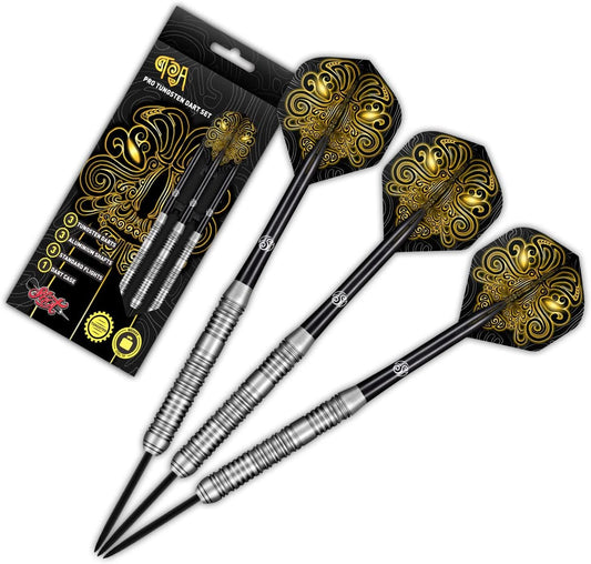 Shot Darts Steel Tip, TOA (23G / 24G) 70% Tungsten Barrels Pro Throwing Darts for Maximum Aerodynamics Handcrafted Professional Dart Set and Flights Made in New Zealand Metal Tip Bar Darts for Adults