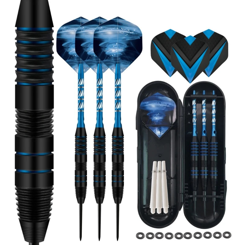 YD61 Steel Tip Darts, Professional 22 Grams Metal Dart Set Premium Aluminum Shaft,Flight Protector Dart Board Kit Accessories