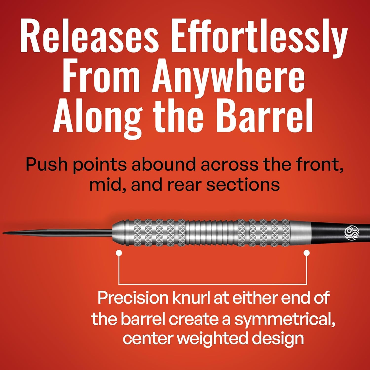 Darts Steel Tip, Birds of Prey Osprey (23G/24G/26G/28G), 90% Tungsten Barrel, Center Weighted, Handcrafted Professional Dart Set & Flights Made in New Zealand, Metal Tip for Bristle Dartboard