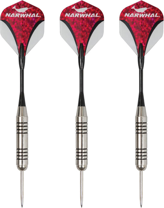 Tournament 22G Steel Tip Darts - 3 Pack 5.5 In. Darts with Metal Tip and Storage Case