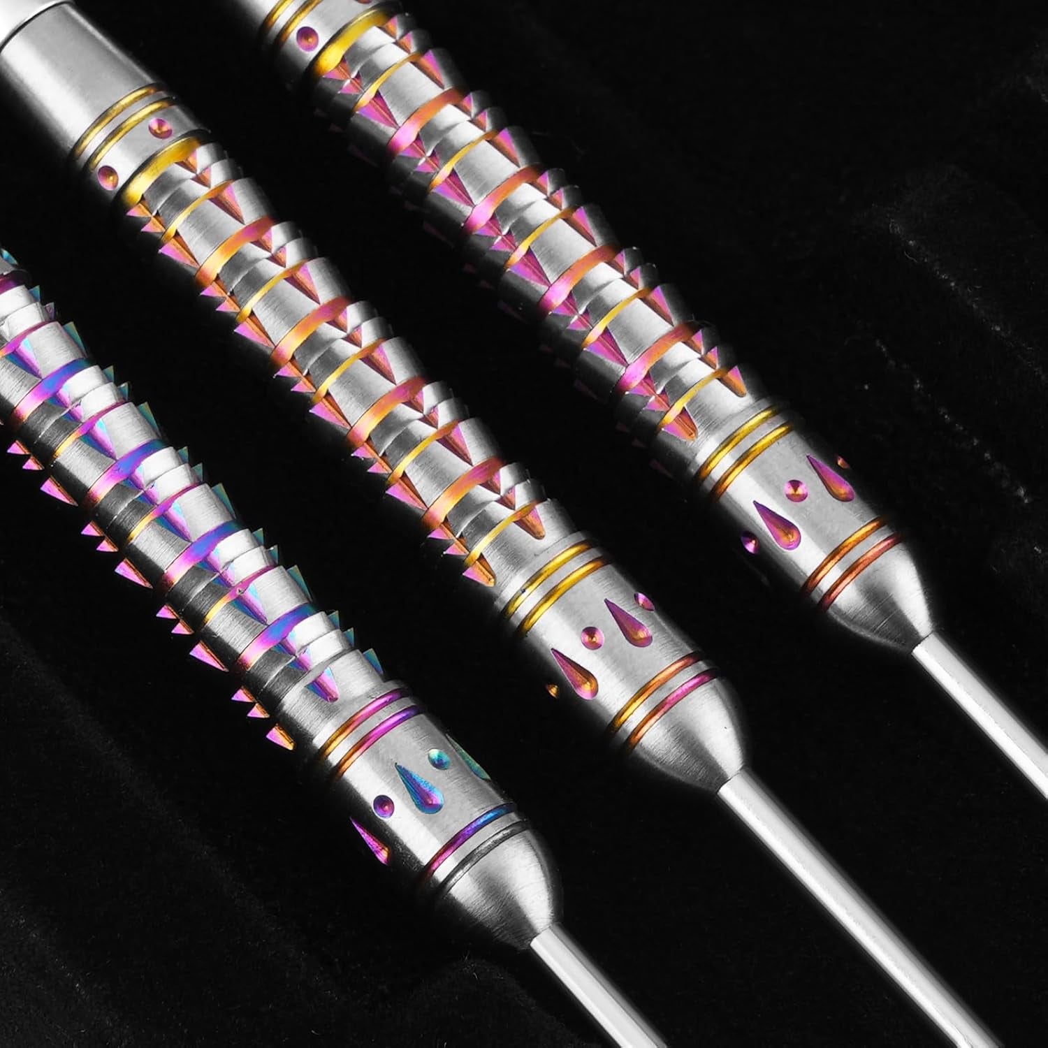 Darts Tungsten Darts Steel Tip Darts Set (20G, 22G, 23G, 24G, 26G, 28G) - 3PCS Razor Edge Darts Set Professional Darts with Accessories, Including 3 Extra Flights